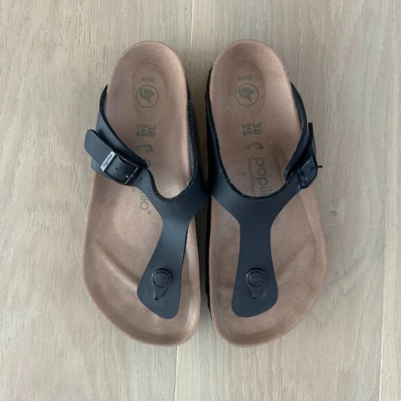 Birkenstock Papillio Gizeh Flex Platform Sandals Size 38, Black. NEW without box - Picture 1 of 3